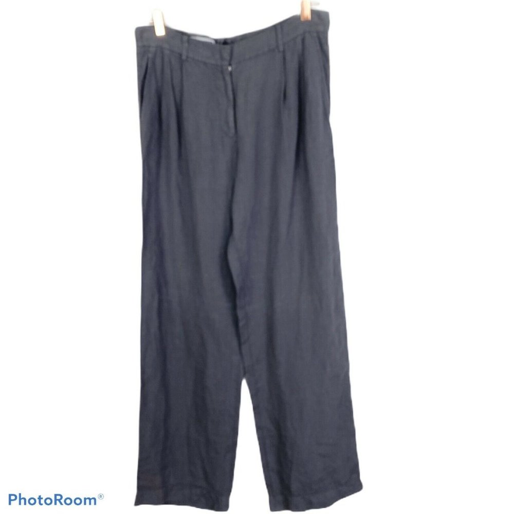 Jil Sander Lagenlook Linen Wide Pants Gray Size 6